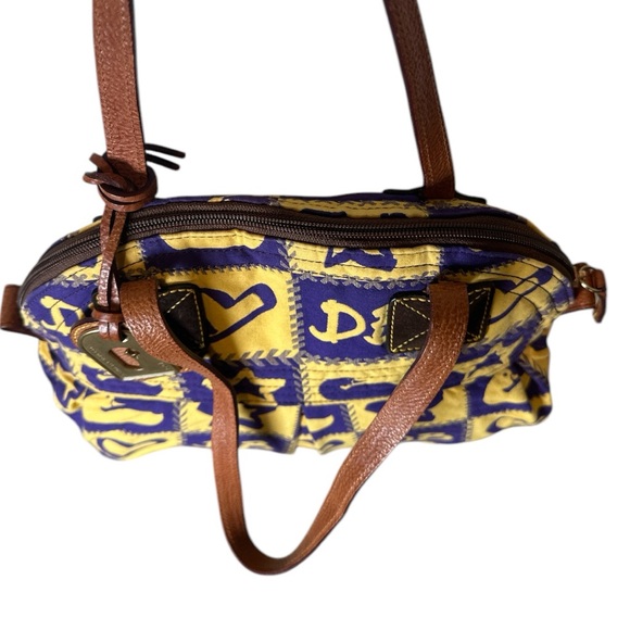 Dooney & Bourke Yellow and Purple Satchel EUC - Picture 5 of 12
